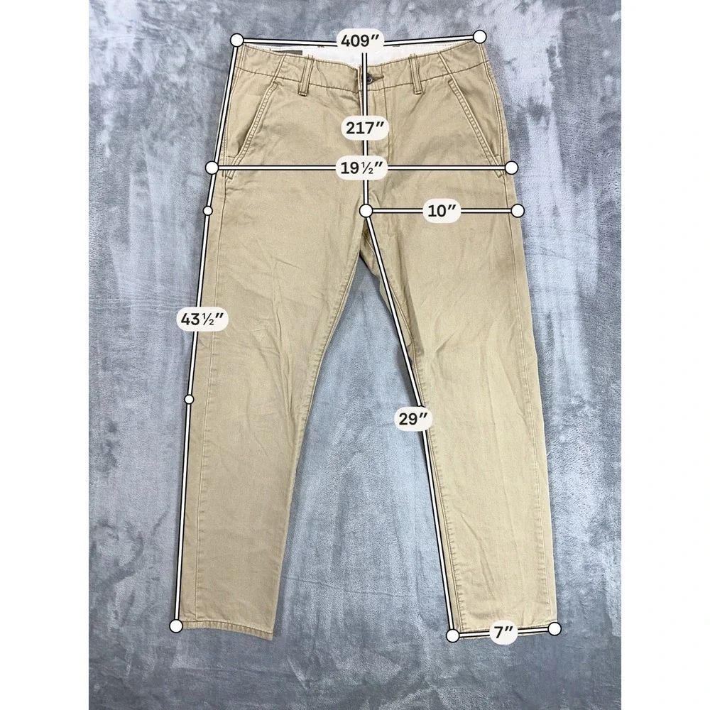 Levi's Chino Pants Mens Size 30x30 Tan Straight Leg Cotton Pants